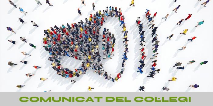 Comunicat del col·legi